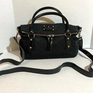 Kate spade black nylon satchel handbag